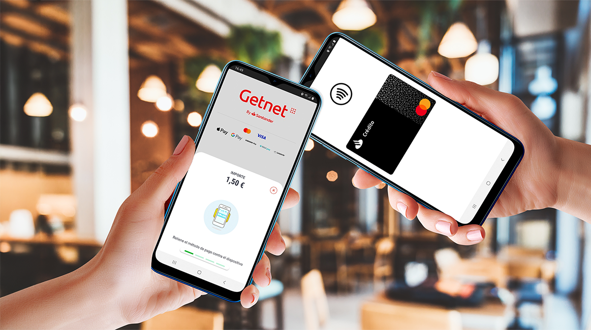 Smartphones making a payment